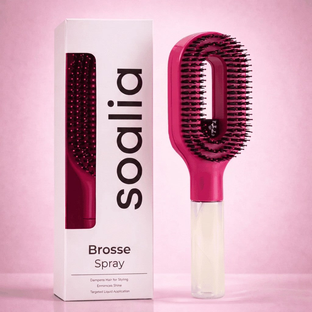 Soalia — Brosse démêlante à spray intégré